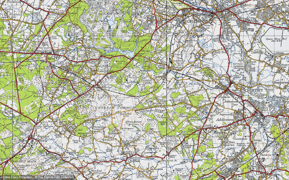 Old Map of Knowle Hill, 1940 in 1940