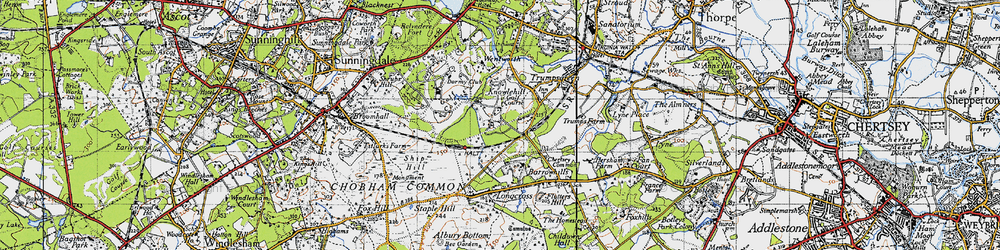 Old map of Knowle Hill in 1940