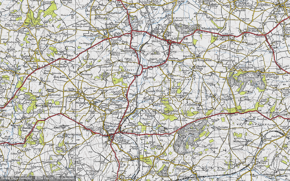 Old Map of Knowle St Giles, 1945 in 1945