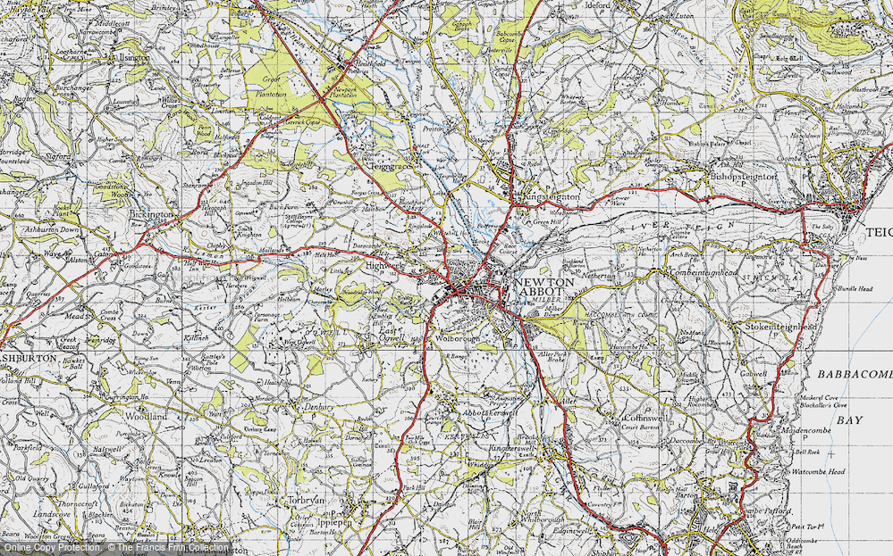 Old Map of Knowles Hill, 1946 in 1946