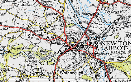 Old map of Knowles Hill in 1946
