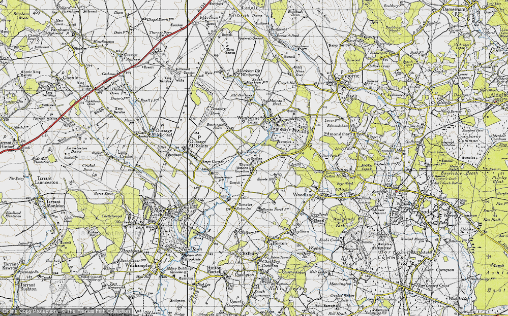 Old Map of Knowlton, 1940 in 1940