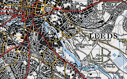 Old map of Knowsthorpe in 1947