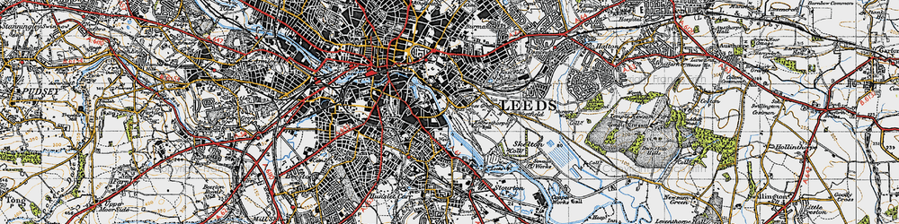 Old map of Knowsthorpe in 1947