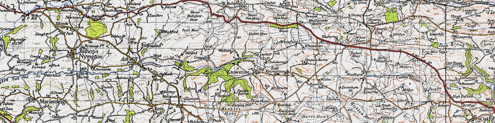 Old map of Beaple's Barton in 1946