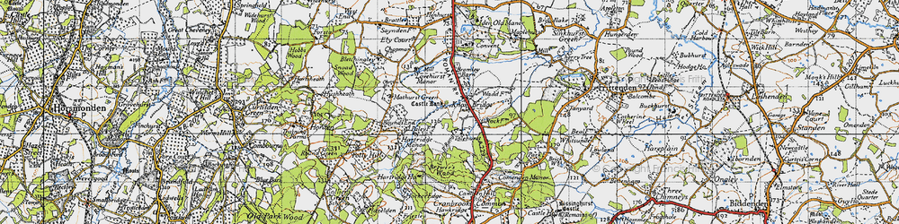 Old map of Brewers Wood in 1940