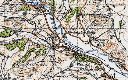 Old map of Knucklas in 1947