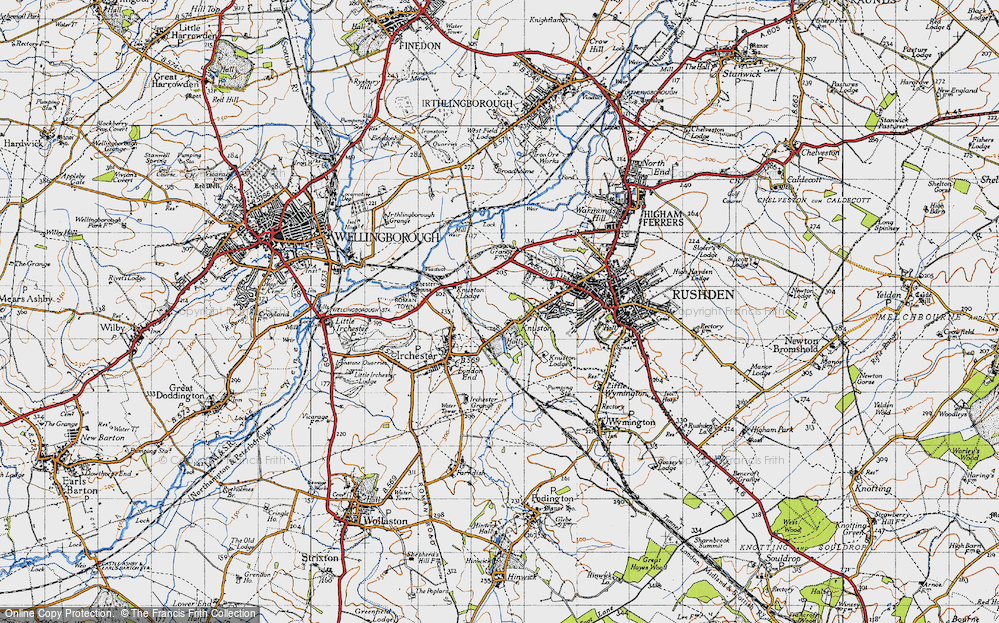 Old Map of Knuston, 1946 in 1946