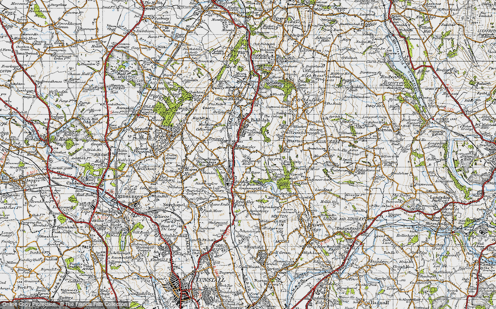 Old Map of Knypersley, 1947 in 1947