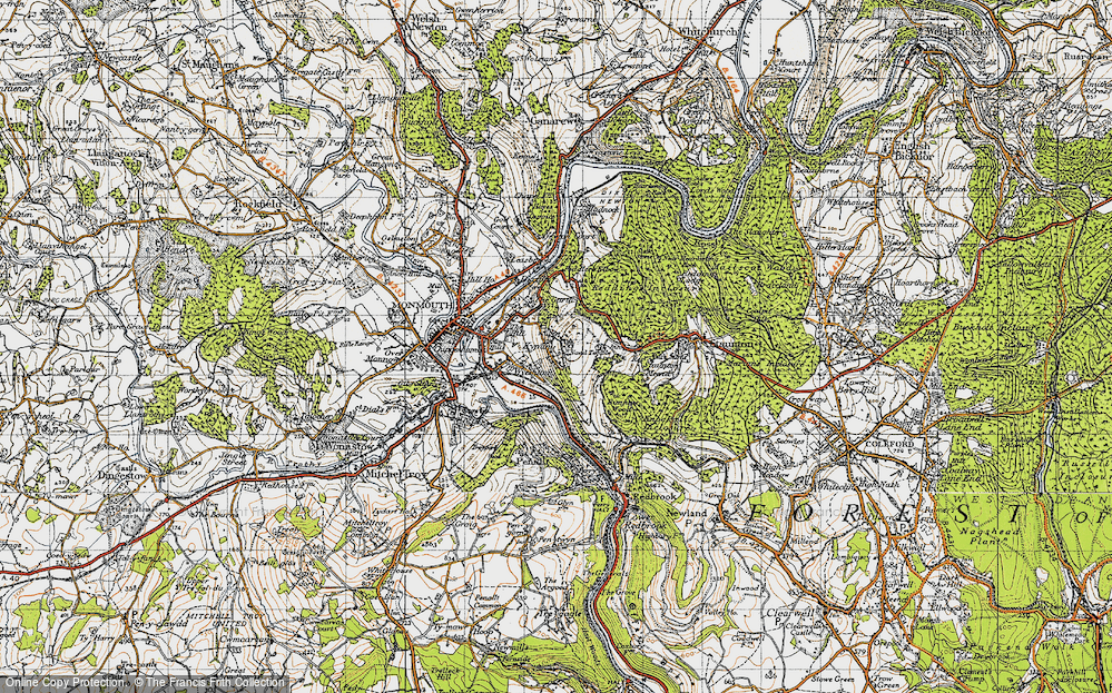 Old Map of Kymin, 1946 in 1946