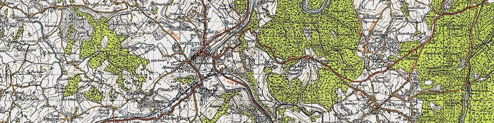 Old map of Kymin in 1946