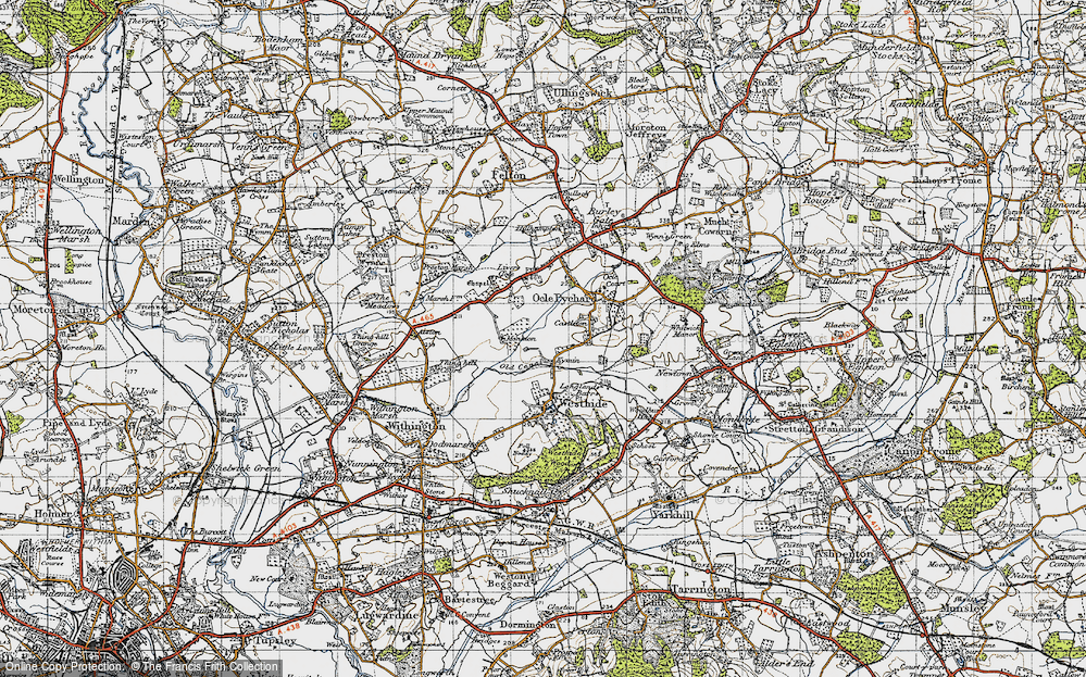 Old Map of Kymin, 1947 in 1947