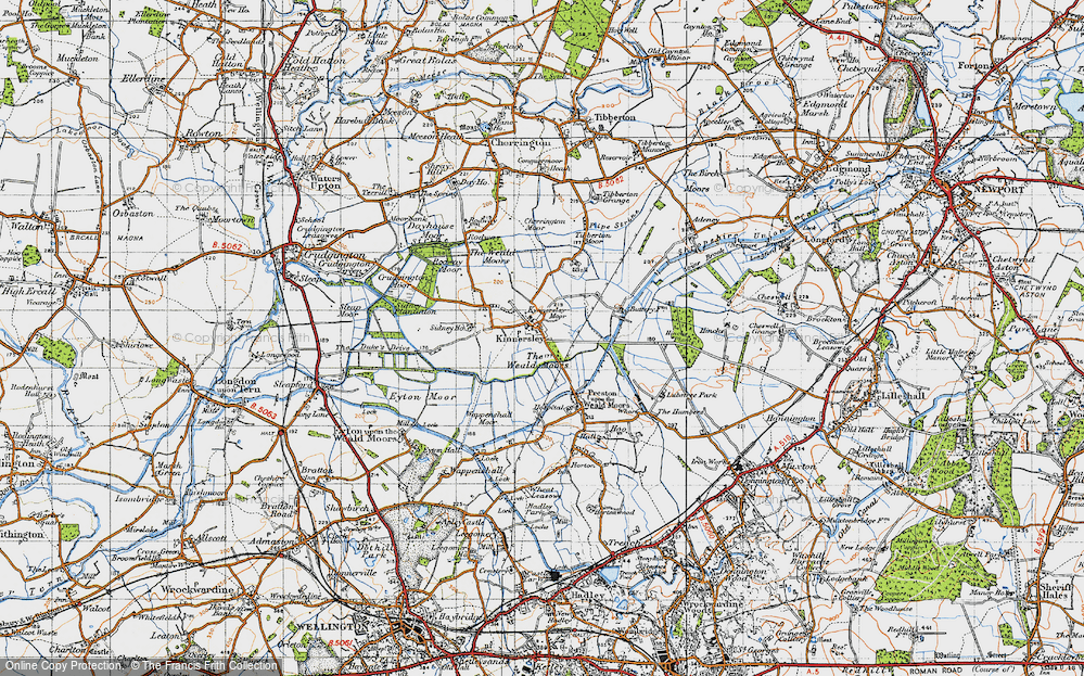 Old Map of Kynnersley, 1947 in 1947