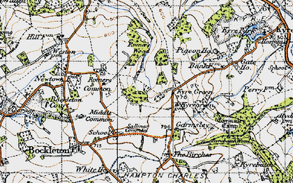 Old map of Kyre Green in 1947