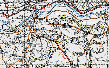 Old map of Kyrewood in 1947