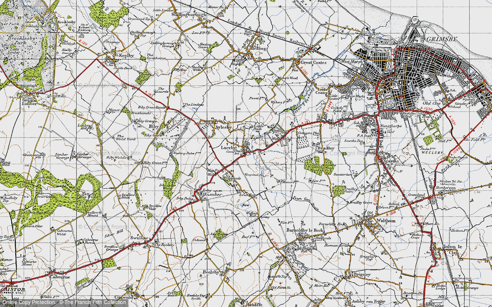 Old Map of Laceby, 1946 in 1946