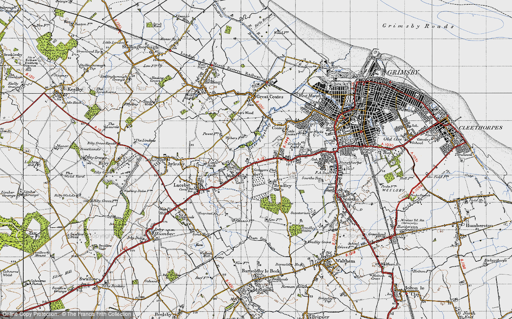 Old Map of Laceby Acres, 1946 in 1946