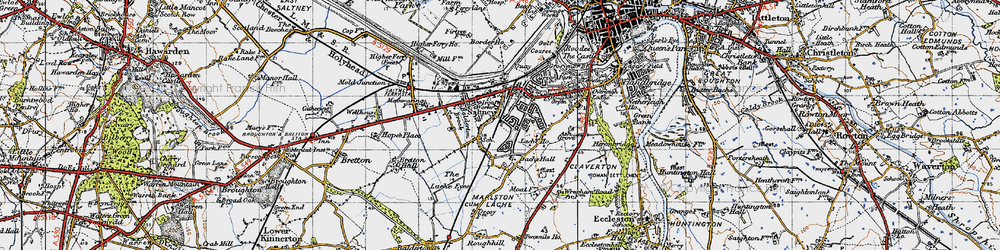 Old map of Lache in 1947