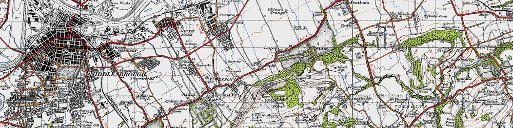 Old map of Lackenby in 1947