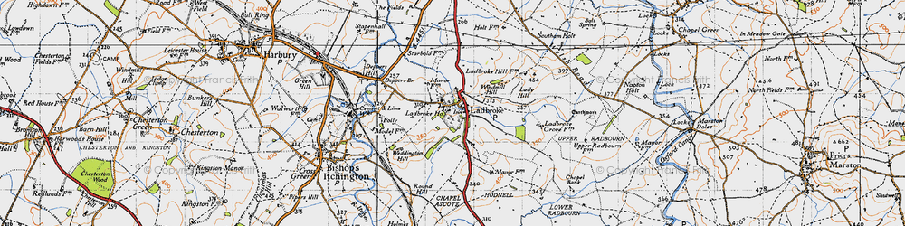Old map of Ladbroke in 1946