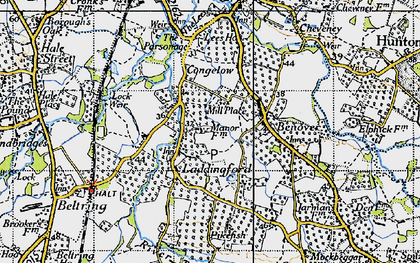 Old map of Laddingford in 1940