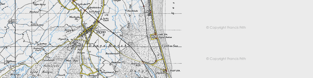 Old map of Lade in 1940
