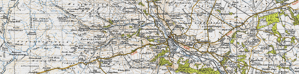 Old map of Mosscarr in 1947