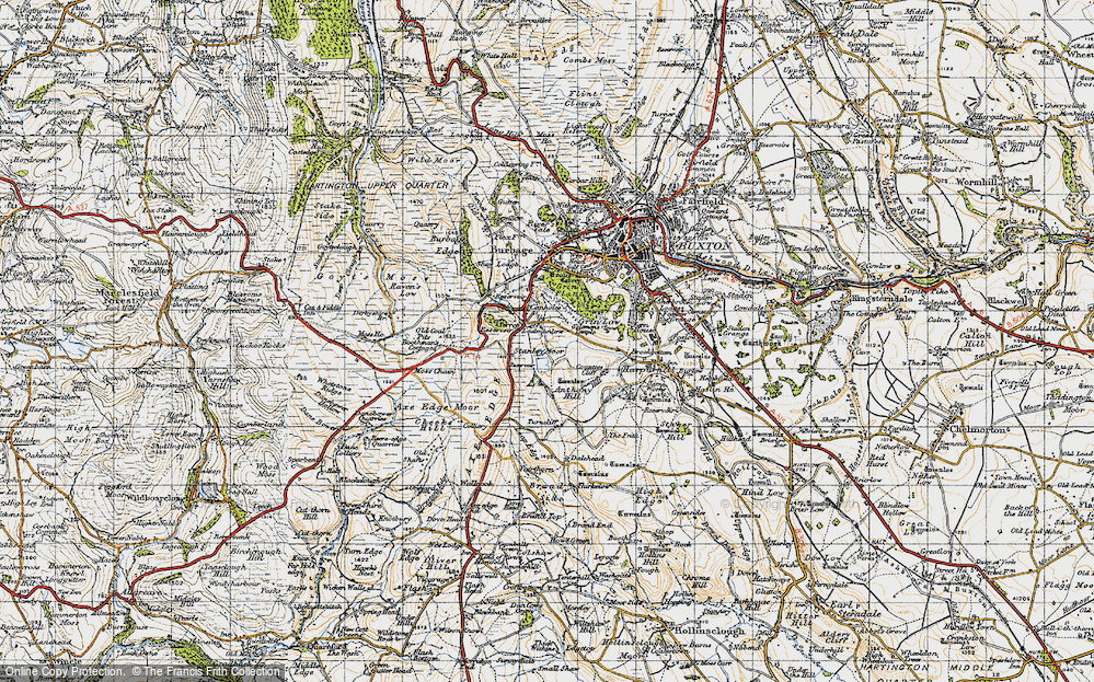 Old Map of Ladmanlow, 1947 in 1947