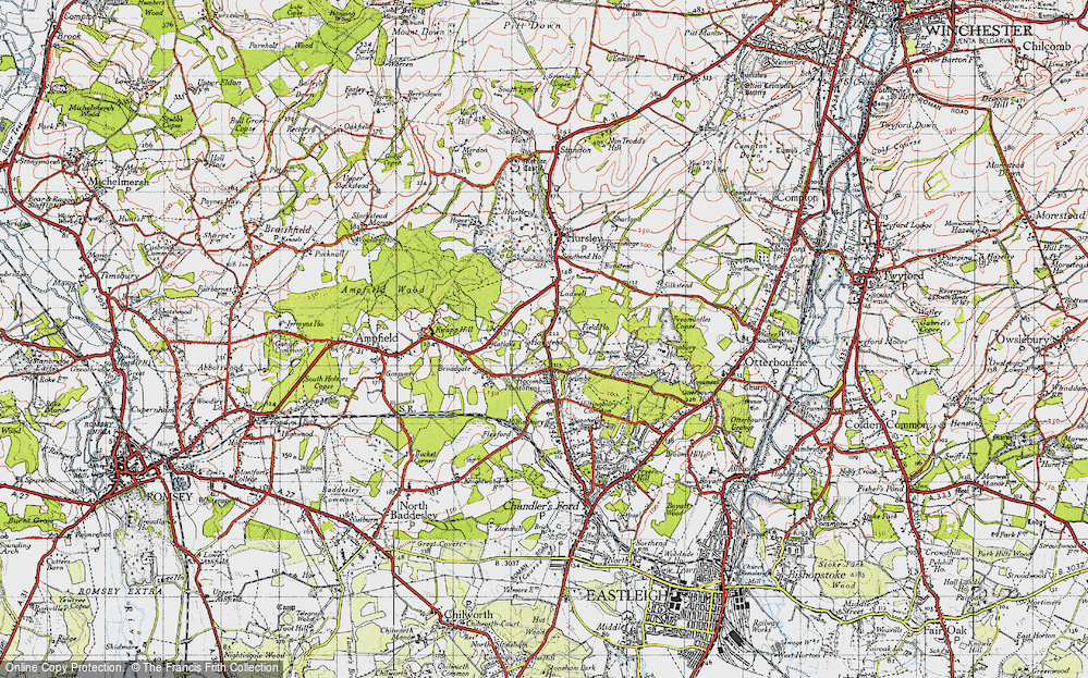 Old Map of Ladwell, 1945 in 1945