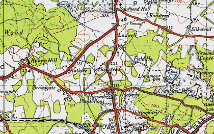 Old map of Ladwell in 1945