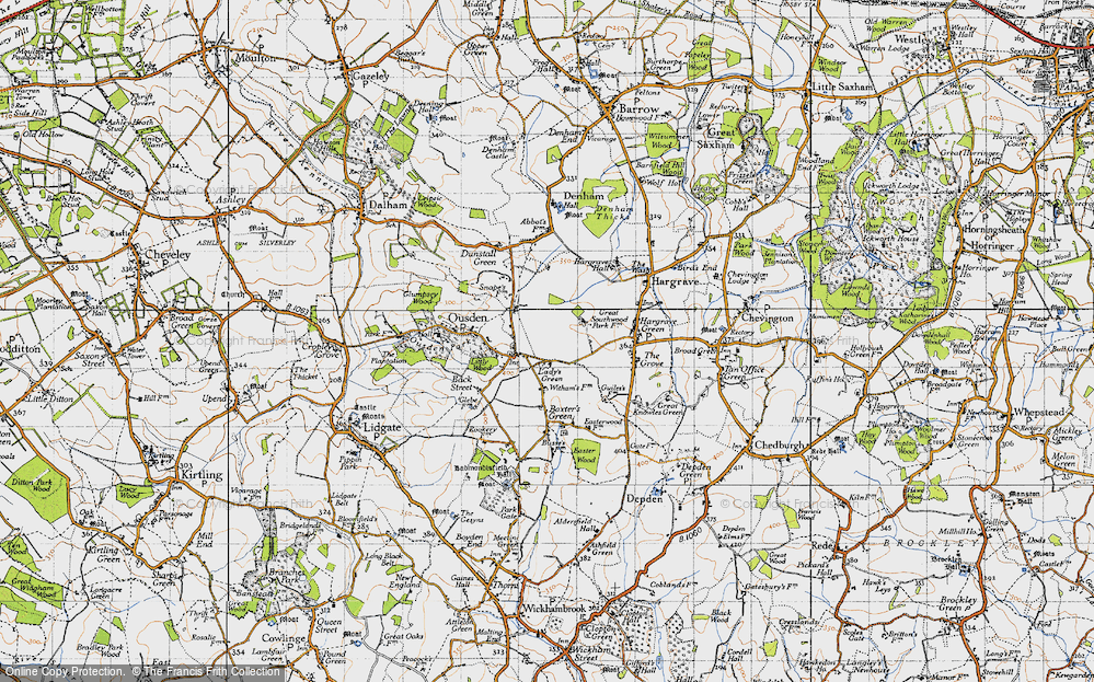 Old Map of Lady's Green, 1946 in 1946