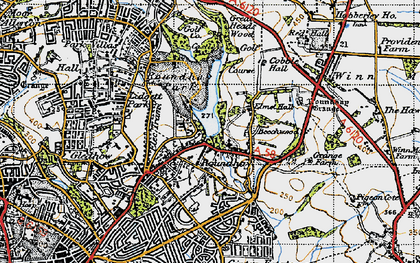 Old map of Lady Wood in 1947