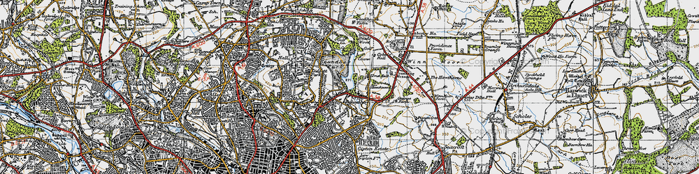 Old map of Lady Wood in 1947