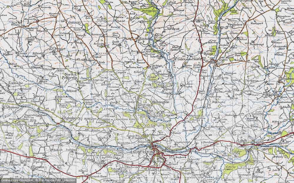 Old Map of Ladycross, 1946 in 1946