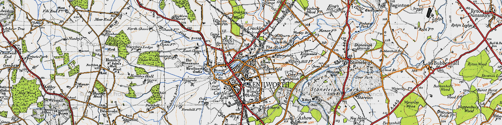 Old map of Ladyes Hills in 1946