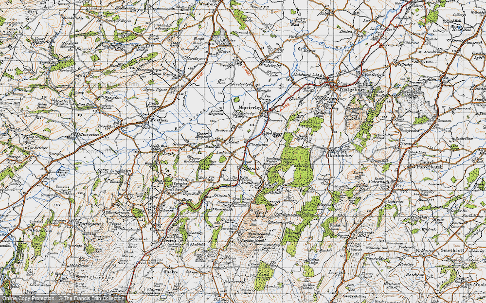 Old Map of Ladyoak, 1947 in 1947