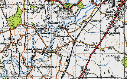 Old map of Ladywood in 1947