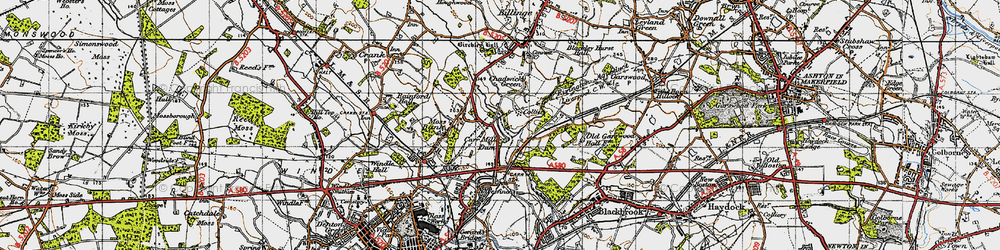 Old map of Laffak in 1947