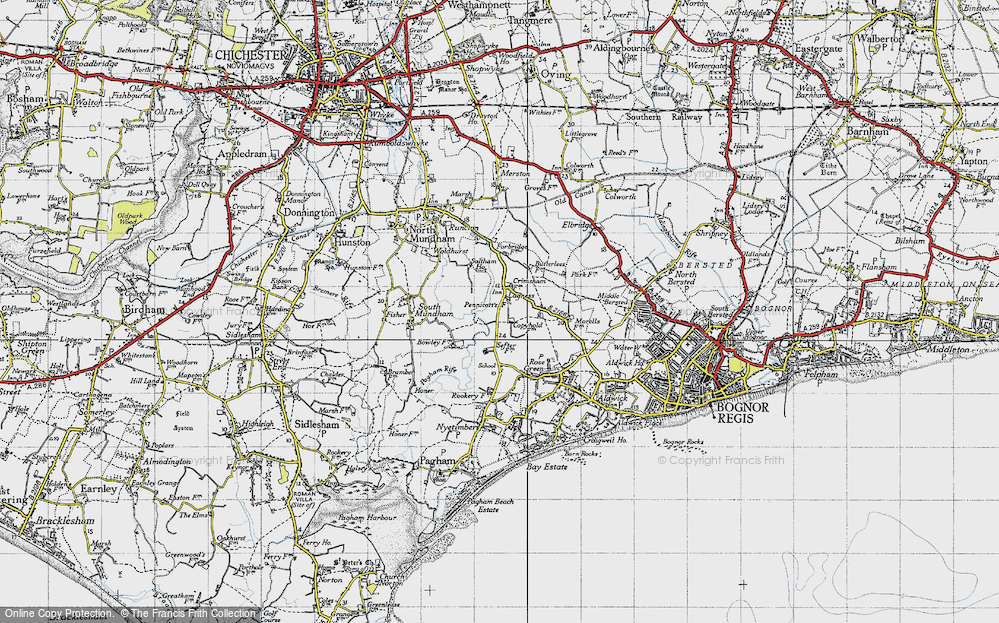 Old Map of Lagness, 1945 in 1945
