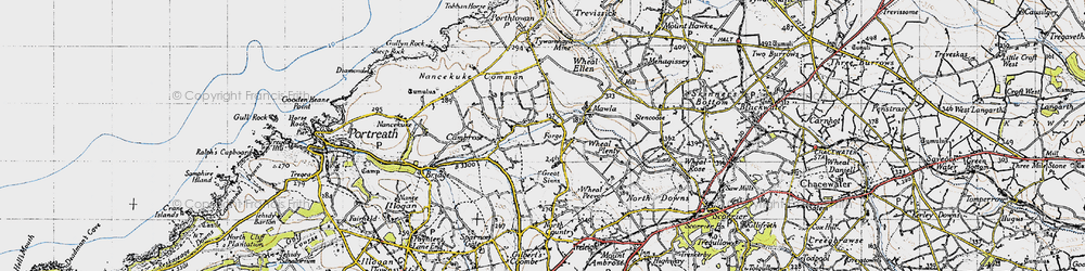 Old map of Laity Moor in 1946
