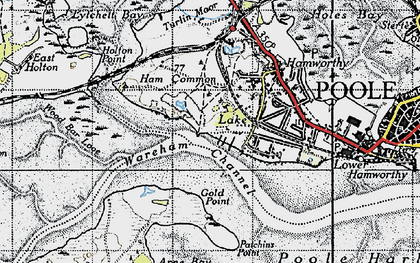 Old map of Arne Bay in 1940