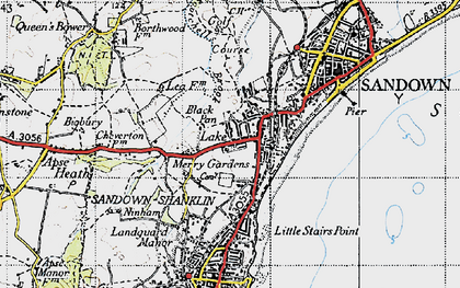 Old map of Black Pan in 1945