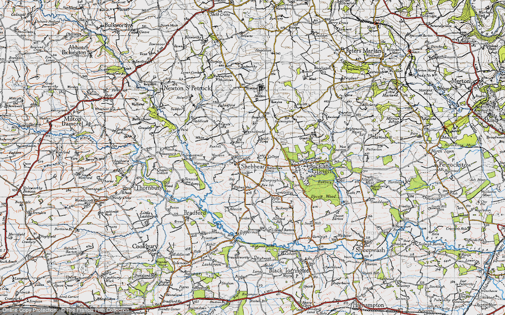 Old Map of Lake, 1946 in 1946