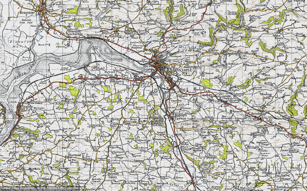 Old Map of Lake, 1946 in 1946