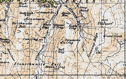 Old map of Lake District in 1947