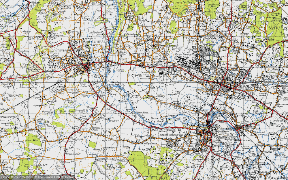 Old Map of Lake End, 1945 in 1945