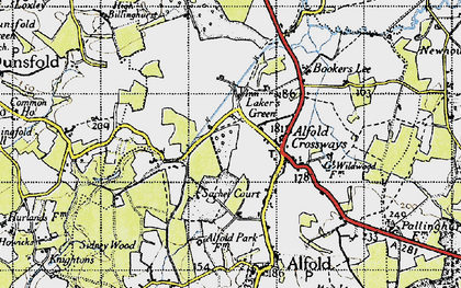 Old map of Laker's Green in 1940