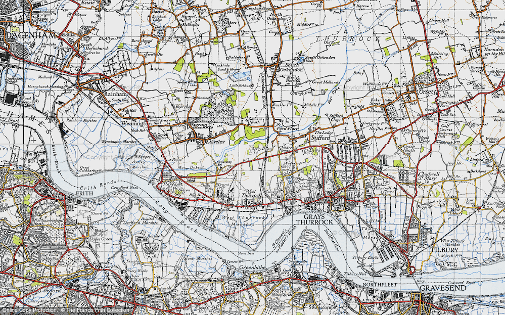 Old Map of Lakeside, 1946 in 1946