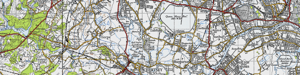 Old map of Abbey Chase in 1940