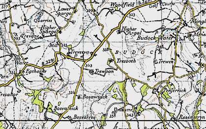 Old map of Argal Resr in 1946